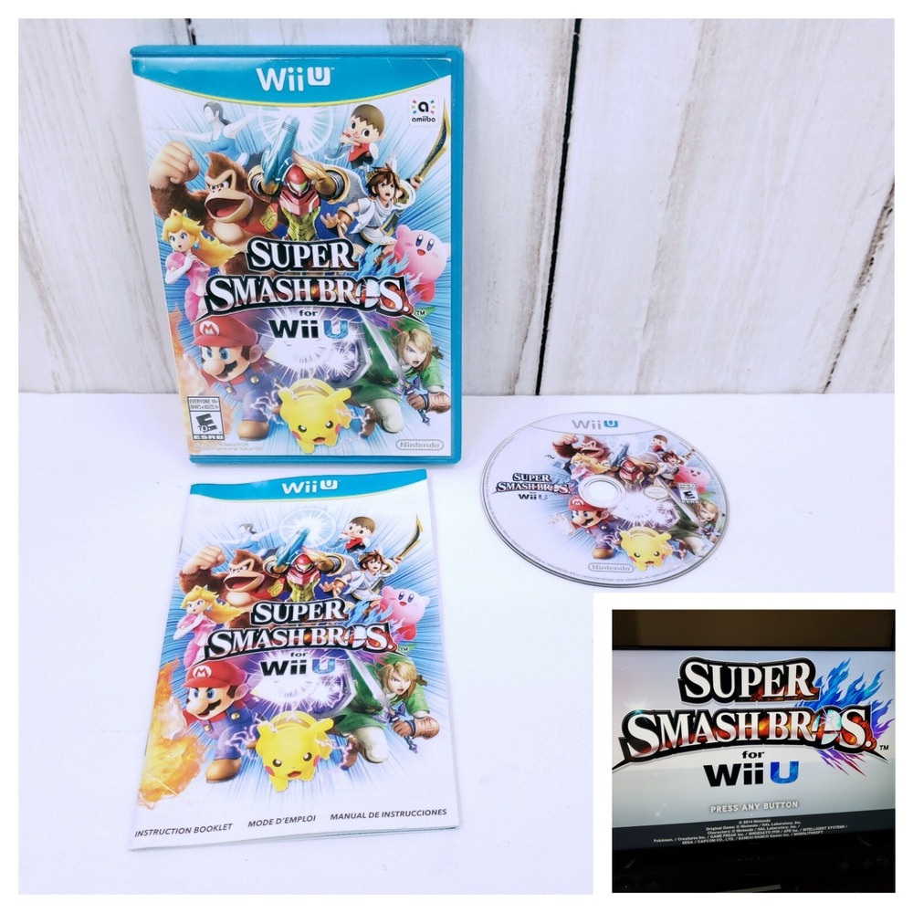 Super Smash Bros Nintendo Wii U Fighting Game 101986A Complete Tested